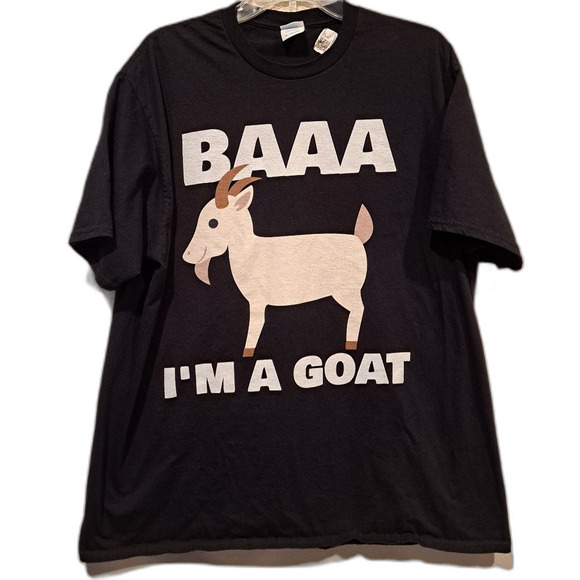 Baaa I'm A Goat black t-shirt goat cartoon unisex size 2X Halloween costume tee - Picture 1 of 3